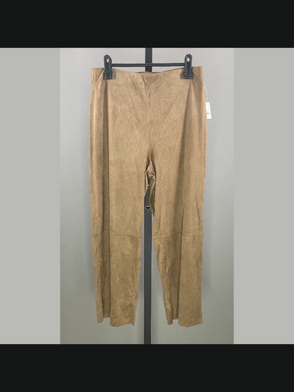 NEW Max Studio Pants Womens Small brown faux suede straight crop boho indie
